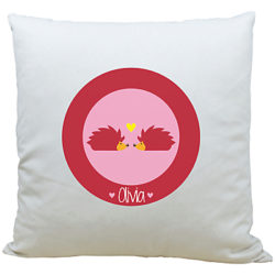 A Piece Of Personalised Hedgehog Cushion, Pink
